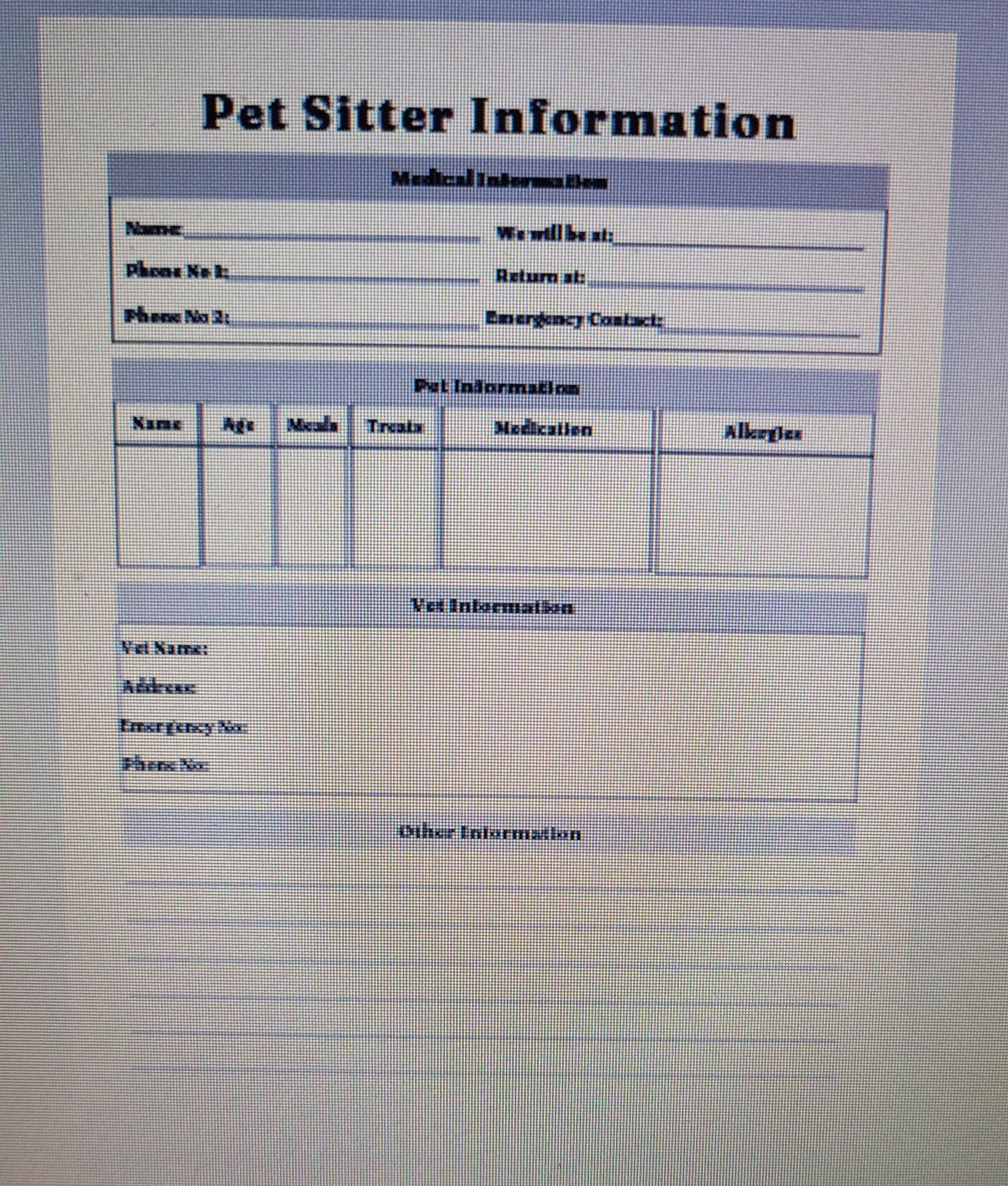 Pet Care Planner